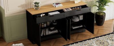 Charming Farmhouse TV Stand for Heartfelt Gatherings, Versatile Storage with Rustic Style