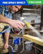 POXURIO 1200W Airless Paint Sprayer,3300PSI High Efficiency Electric Paint Sprayer