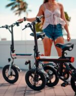 Jasion EB3 Electric Bike Adults 21mph,500W Peak Motor,270Wh Battery,Rear Suspension,3 Levels Assist,14" Folding Ebike for Adults and Teens,Complies to UL2849