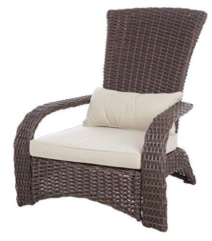 Patio Sense Deluxe Coconino Wicker Chair For Porch,Lawn,Garden,Backyard,Balcony,Deck,Pool,Indoor,Outdoor