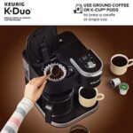 Keurig K-Duo Coffee Maker,Single Serve and 12-Cup Carafe Drip Coffee Brewer,Compatible with K-Cup Pods and Ground Coffee,Black