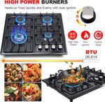 FORIMO Gas Cooktop 22Inch,Built in Gas Cooktop 4 Burners Stainless Steel Stove