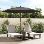 3m Wooden Garden Parasol (8 Colours)