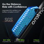 Adult Electric Bike,350W BAFANG Motor (500W Peak),4A 3H Fast Charging,468Wh Li-Ion Battery,21 Speed Gears,Air Saddle,45 Miles 20 MPH 26" Mountain Bike Electric Bike