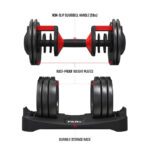 FitRx Smart Bell,Quick Select Adjustable Dumbbell,5-52.5 Lbs