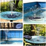 3.5W DIY Solar Fountain Pump for Water Feature Outdoor Solar Bird Bath Fountain Pump with Multiple Nozzles