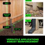 Arksoldier Thickened Fence Post Anchor Kit,Anchors Ground Spikes Mender