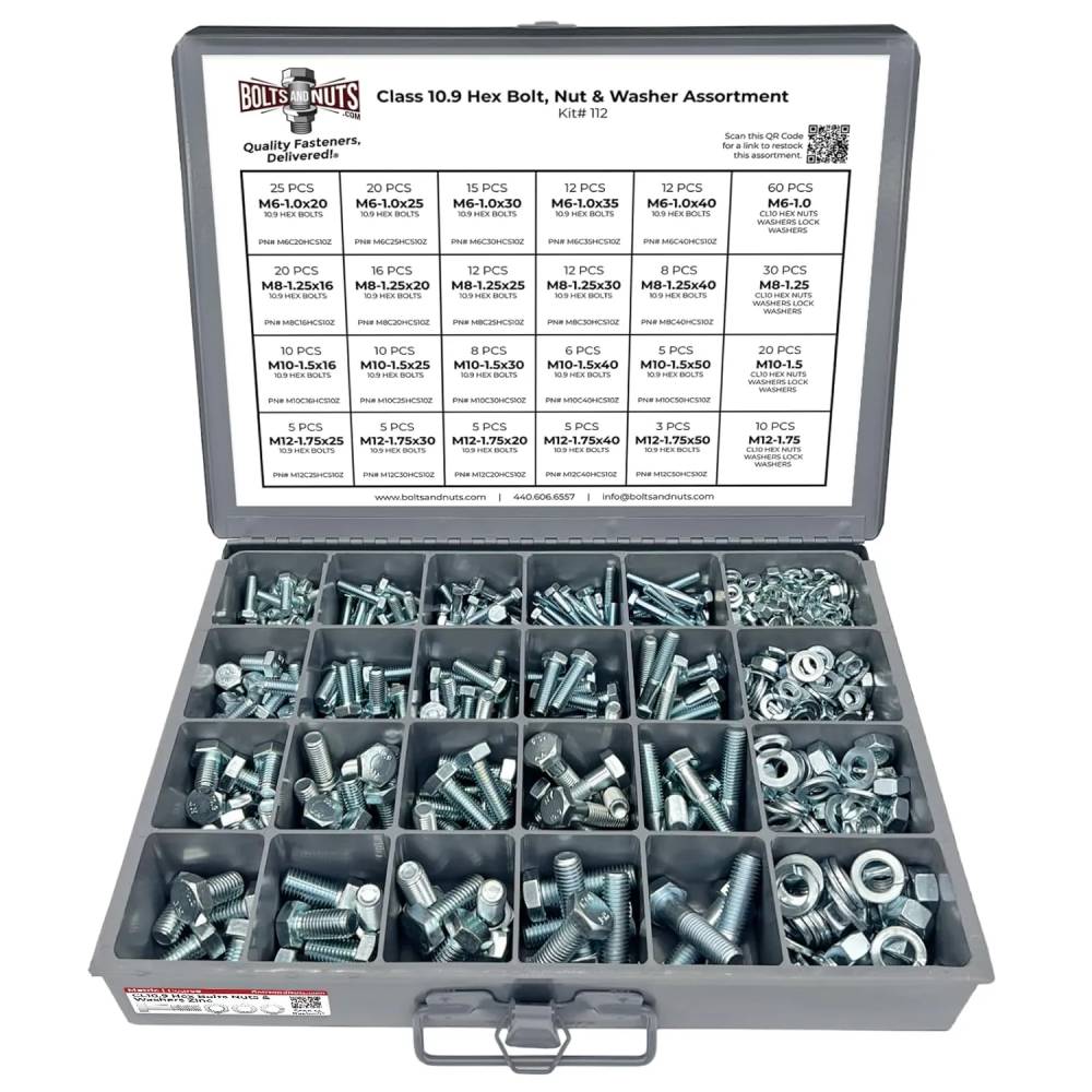 BoltsandNuts Hex Cap Screws Bolts,Nuts,& Washers Assortment Kit - 575 Pieces BoltsandNuts Hex Cap Screws Bolts,Nuts,& Washers Assortment Kit - 575 Pieces