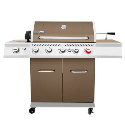 Royal Gourmet Brown 5-Burner Liquid Propane Gas Grill with 1 Side Burner with Rotisserie Burner GA5403C