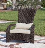 Patio Sense Deluxe Coconino Wicker Chair For Porch,Lawn,Garden,Backyard,Balcony,Deck,Pool,Indoor,Outdoor