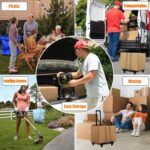 TOBEBEGO Trash Bag Holder with Wheels 30-60 Gallons Leaf Bag Holder