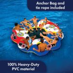 Inflatable Floating Island For Up To 10 people - Water Raft Tube For Adults