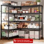 REIBII 69" W Storage Shelves Heavy Duty Load 1600LB,Garage Shelving 5-Tier Wire Shelving