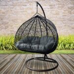 Hanging Indoor/Outdoor Egg Chair with Rain Cover