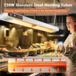 Hiteemer Food Heat Lights Hanging Overhead Stainless Steel with Cord