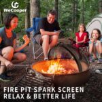 WeCooper Outdoor Fire Pit Spark Screen Cover Accessory,Fire Mesh Screen Guard