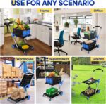 FAHKNS Multifunctional Folding Cart with Wheels