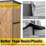 Aivituvin with Strong Metal Frame Garden Tool Shed Storage House Cabinet with Adjustable Shelfs