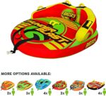 Big Glider Towable,Inflatable Water Tube for 4,Boating Tube for Lake,Beach,River,Snow Watersports Towables has Dual Boston Valve for Quick Inflation,Deflation ?C 4 Man Toys Floats