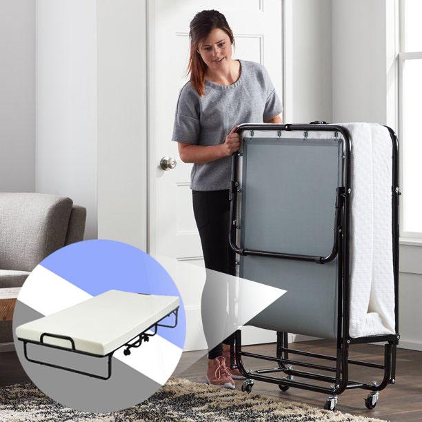BEST Heavy Duty 640LBS Rollaway Folding Bed With Memory Foam Mattress sgtnighsdesigns BEST Heavy Duty 640LBS Rollaway Folding Bed With Memory Foam Mattress sgtnighsdesigns