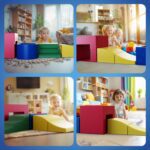 Piece PU Leather Toddler Climbing Toys Indoor,Foam Climbing Blocks for Toddlers 1-3,Soft Play Climbing for Toddlers,Climb and Crawl Foam Playset (PU Waterproof)