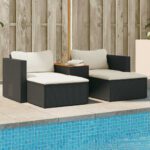 2 Seater Rattan Garden Sofa Set With Cushions