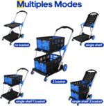 FAHKNS Multifunctional Folding Cart with Wheels