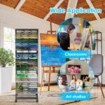 WISIMMALL Art Drying Rack,Paint Drying Rack with 27 Removable Shelves,Lockable Wheels