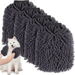 4pcs Microfiber Dog Towel Dogs Grooming Mitt