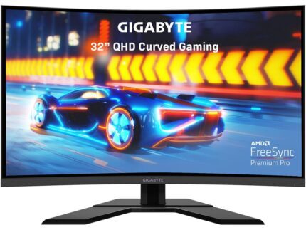 GIGABYTE G32QC A 32 165Hz 2K 1ms MPRT,93 DCIP3,VESA HDR400,FreeSync Premium Pro,1 x DisplayPort 12,2 x HDMI 2,0,2 x USB 30 Curved Gaming Monitor