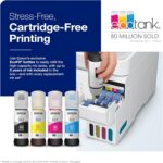 ET-4800 Wireless All-in-One Cartridge-Free Supertank Printer with Scanner,Copier,Fax,ADF and Ethernet ?C Ideal-for Your Home Office,White