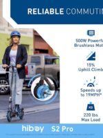 Electric Scooter,500W Motor,10??? Solid Tires,25 Miles Range,19 Mph Folding Commuter Electric Scooter for Adults (Optional Seat)
