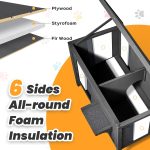 Ciokea Outdoor Cat House Weatherproof with Insulated All-Round Foam for Winter Outside