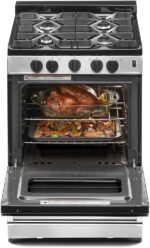 Whirlpool 24??? Stainless Steel Freestanding Gas Range with Sealed Burners ?C ADA Compliant
