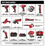 ?M18 18V Lithium-Ion Cordless Combo Kit (10-Tool) with (2) Batteries,Charger and (2) Tool Bags