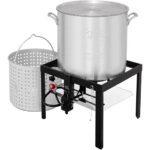 Royal Gourmet Seafood Boiling Kit with Strainer,Outdoor Seafood Boil Pot and Basket
