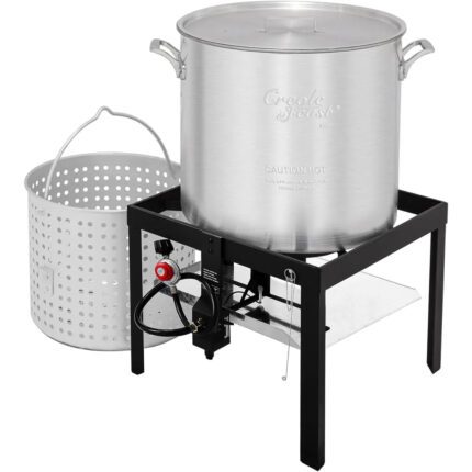 Royal Gourmet Seafood Boiling Kit with Strainer,Outdoor Seafood Boil Pot and Basket