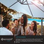 KESSER? Aluminium Cantilever Parasol + Cover Diameter 350 cm and Crank Device Crank Umbrella with Stand UV Protection Aluminium Water-Repellent Canopy 360?? Function Garden Umbrella Market Umbrella
