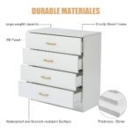 SEGMART White 4-Drawer Wood Dressers for Bedroom