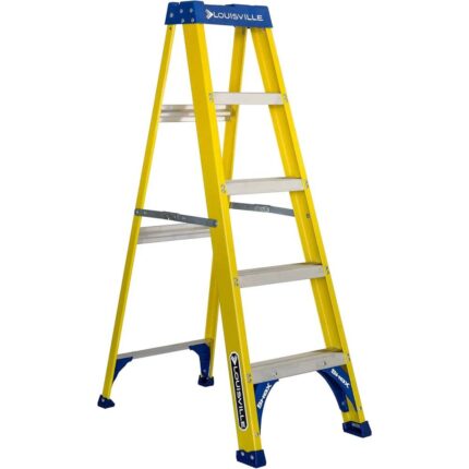 Louisville Ladder 5-Foot Fiberglass Step Ladder,250-Pound Load Capacity,Type I,FS2005