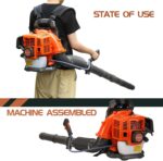 ZTGD Backpack Gas Powered Leaf Blower Gasoline Backpack Grass Blower with Air-Cooled
