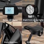 Jasion EB3 Electric Bike Adults 21mph,500W Peak Motor,270Wh Battery,Rear Suspension,3 Levels Assist,14" Folding Ebike for Adults and Teens,Complies to UL2849