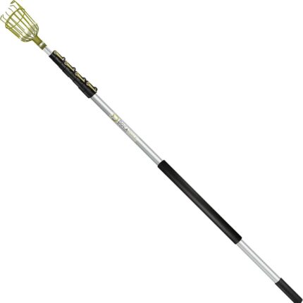 DOCAZOO Fruit Picker Pole with Basket telescoping - 6-24 Ft Telescoping Pole