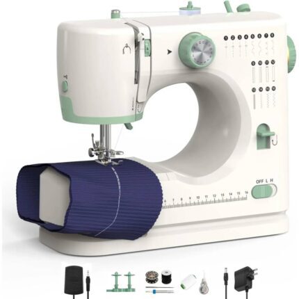 Crazyboy portable sewing machine,16 different thread types,adjustable sewing speed