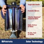 4Patriots Solar Water Heater - Portable Thermos Flask Boils Water Using The Sun
