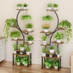 BACEKOLL Plant Stand Indoor with Grow Light,8 Tiered Tall Plant Stands