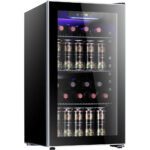 Antarctic Star 26 Bottle 130 Can Wine Cooler/Cabinet Beverage Refrigerator Mini Wine Cellar