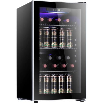 Antarctic Star 26 Bottle 130 Can Wine Cooler/Cabinet Beverage Refrigerator Mini Wine Cellar