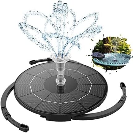 3.5W DIY Solar Fountain Pump for Water Feature Outdoor Solar Bird Bath Fountain Pump with Multiple Nozzles