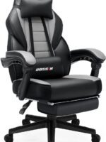 BOSSIN Gaming Chairs with Footrest,Big and Tall Gamer Chair with Headrest and Lumbar Support